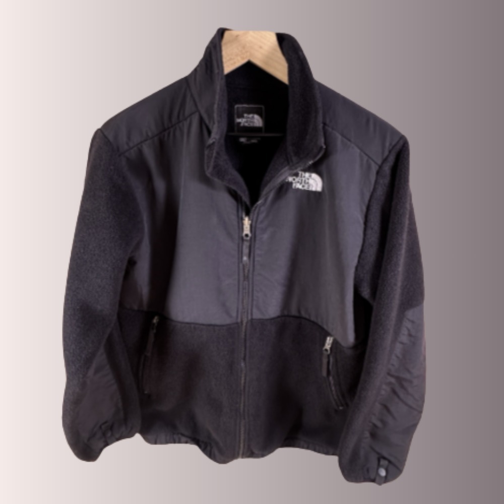 The North Face Boys Denali Jacket Boys Size XL Fleece Polartec Zip BLACK